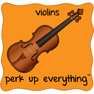 Violins Perk Up Everything - Orange Background