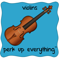 Violins Perk Up Everything - Blue Background