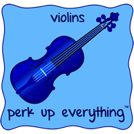 Violins Perk Up Everything - All Blue on a Blue Background