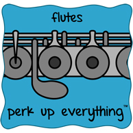 Flutes Perk Up Everything - Blue Background