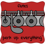 Flutes Perk Up Everything - Red Background