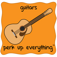 Guitars Perk Up Everything - Orange Background