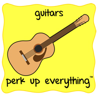 Guitars Perk Up Everything - Yellow Background